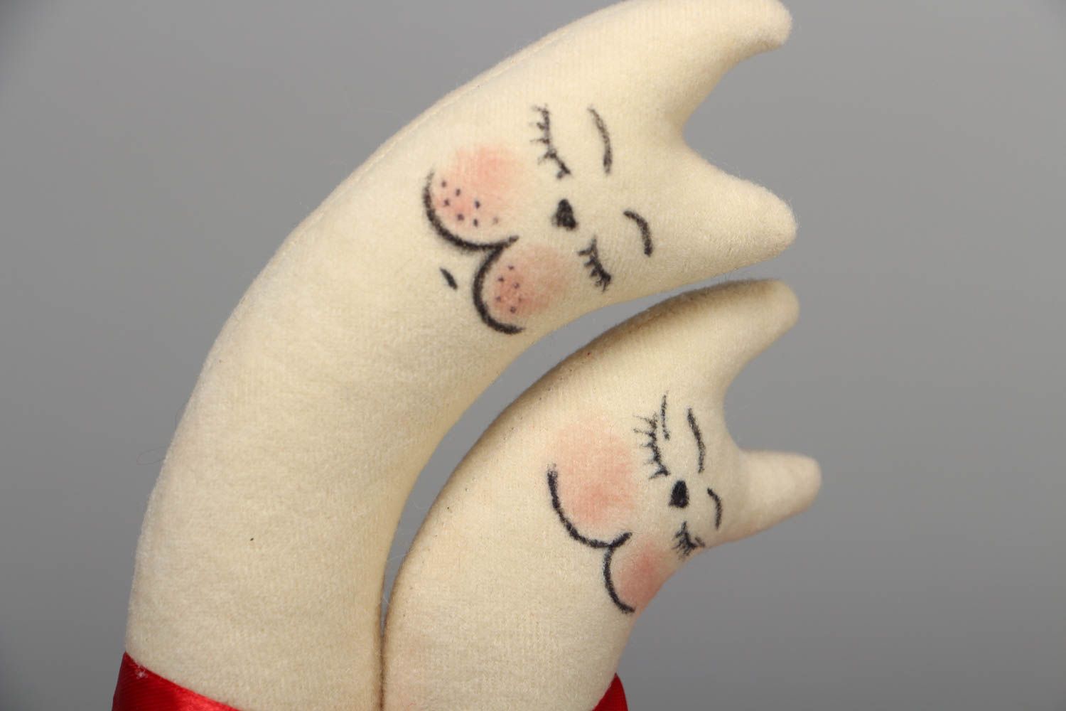 Doudous en tissu fait main Chats amoureux photo 2