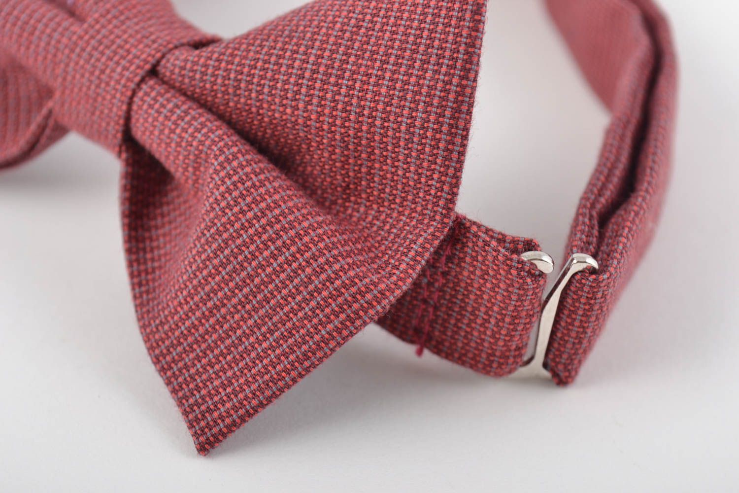 Текстильный галстук-бабочка ручной работы для детей темный стильный красивый фото 2