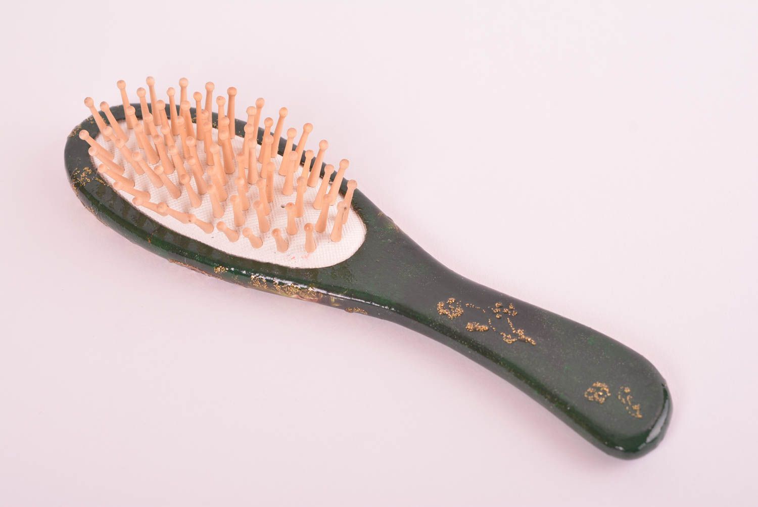 Cepillo para el pelo artesanal moderno accesorio para cabello regalo original foto 5