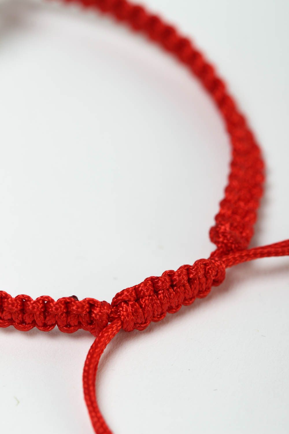 Браслет из ниток от сглаза ручной работы плетеный браслет красный модный браслет фото 4