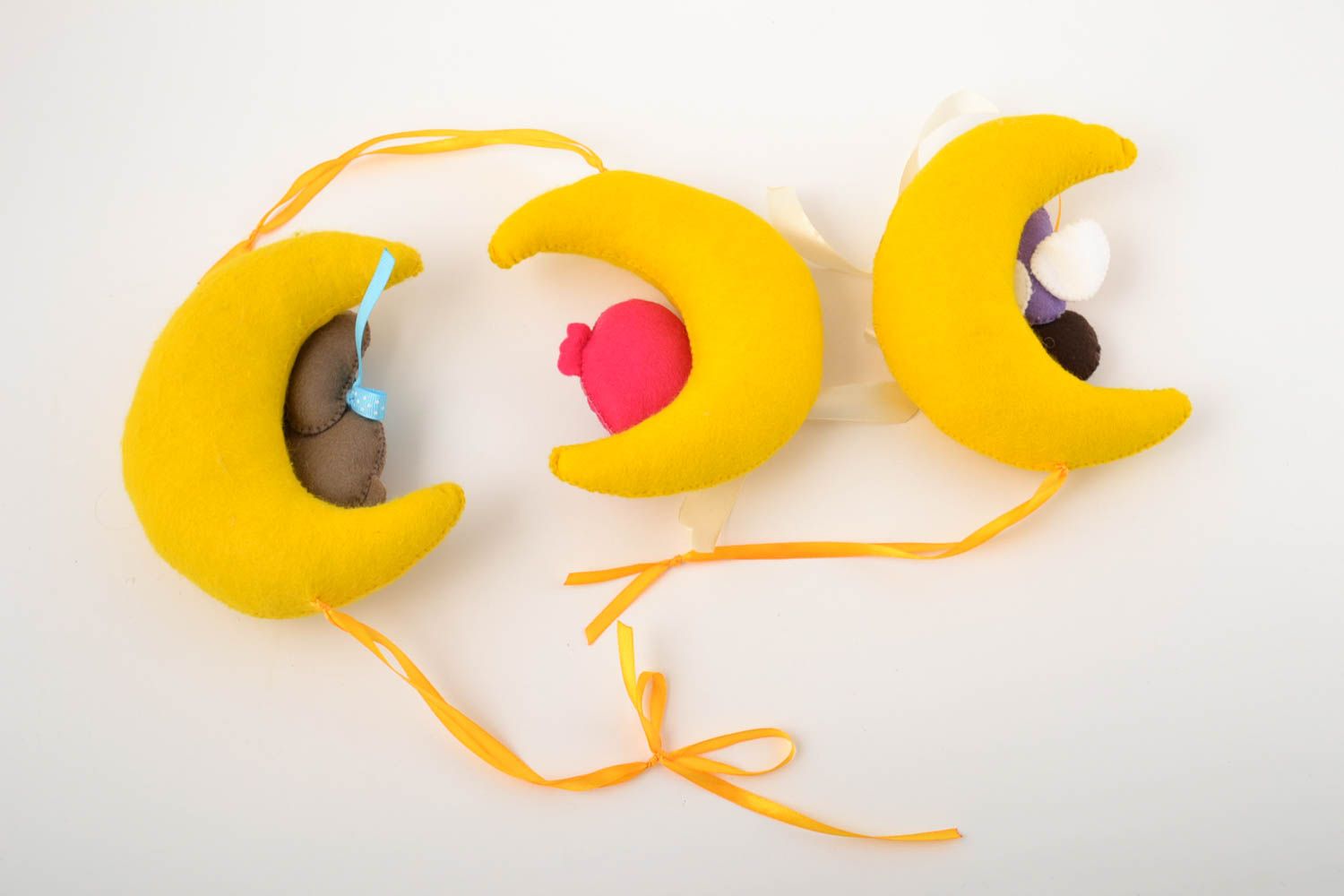Игрушки для детей ручной работы подвески на кроватку детские игрушки 3 штуки фото 4
