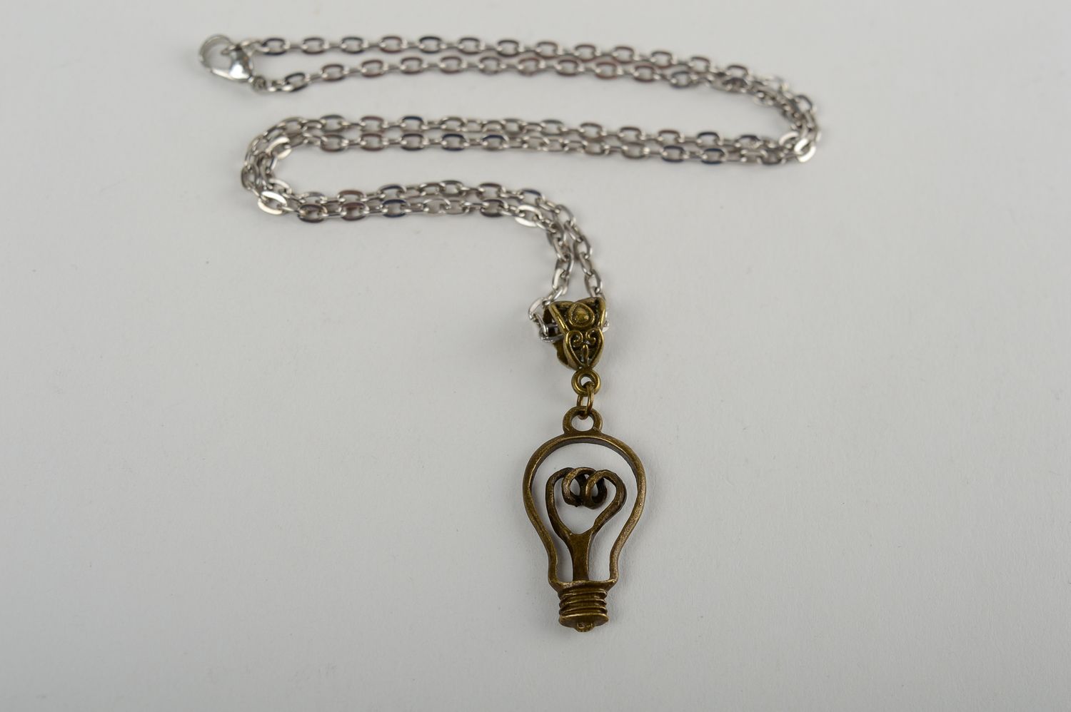 Stylish pendant handmade pendant on chain metal pendant metal jewelry for girls photo 2
