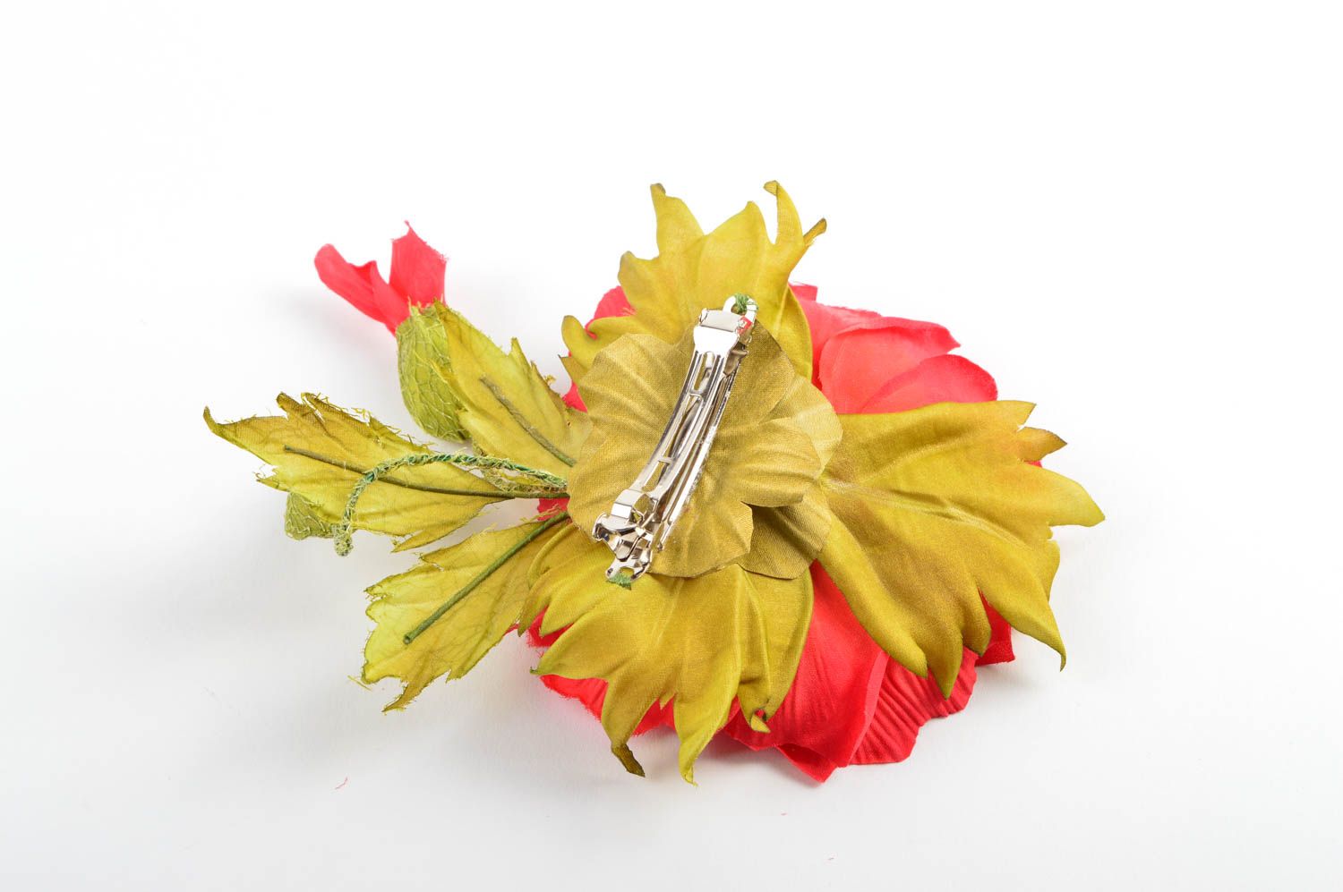 Handmade jewelry hair clip with flower hair accessories flower hair clip photo 3