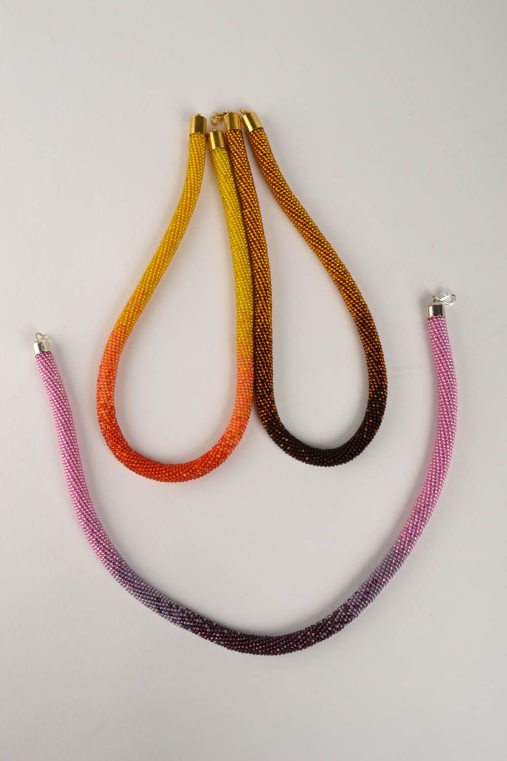 Handmade Rocailles Kette Frauen Accessoire Halskette für Frauen 3 Stück Set foto 5