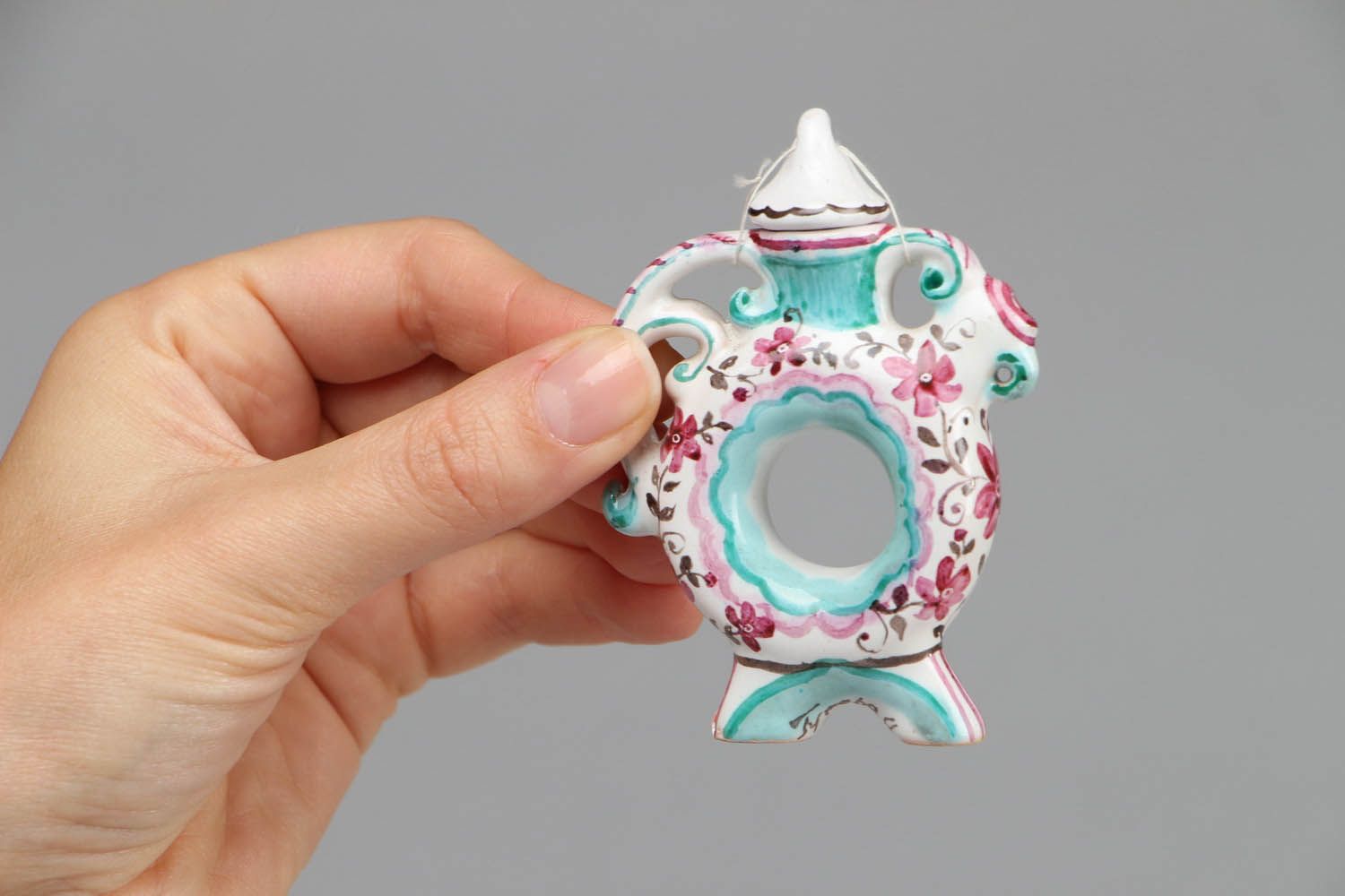 Vaso-jarro de cerâmica em miniatura foto 4
