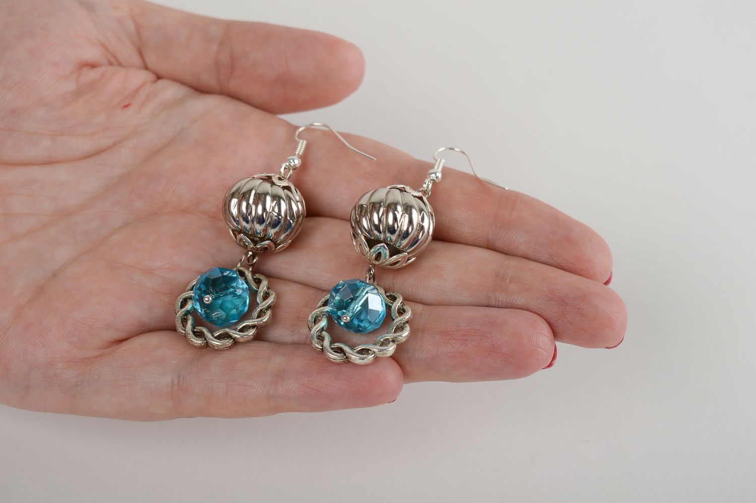 Handmade earrings fashion earrings with beads beautiful long earring women gift photo 5
