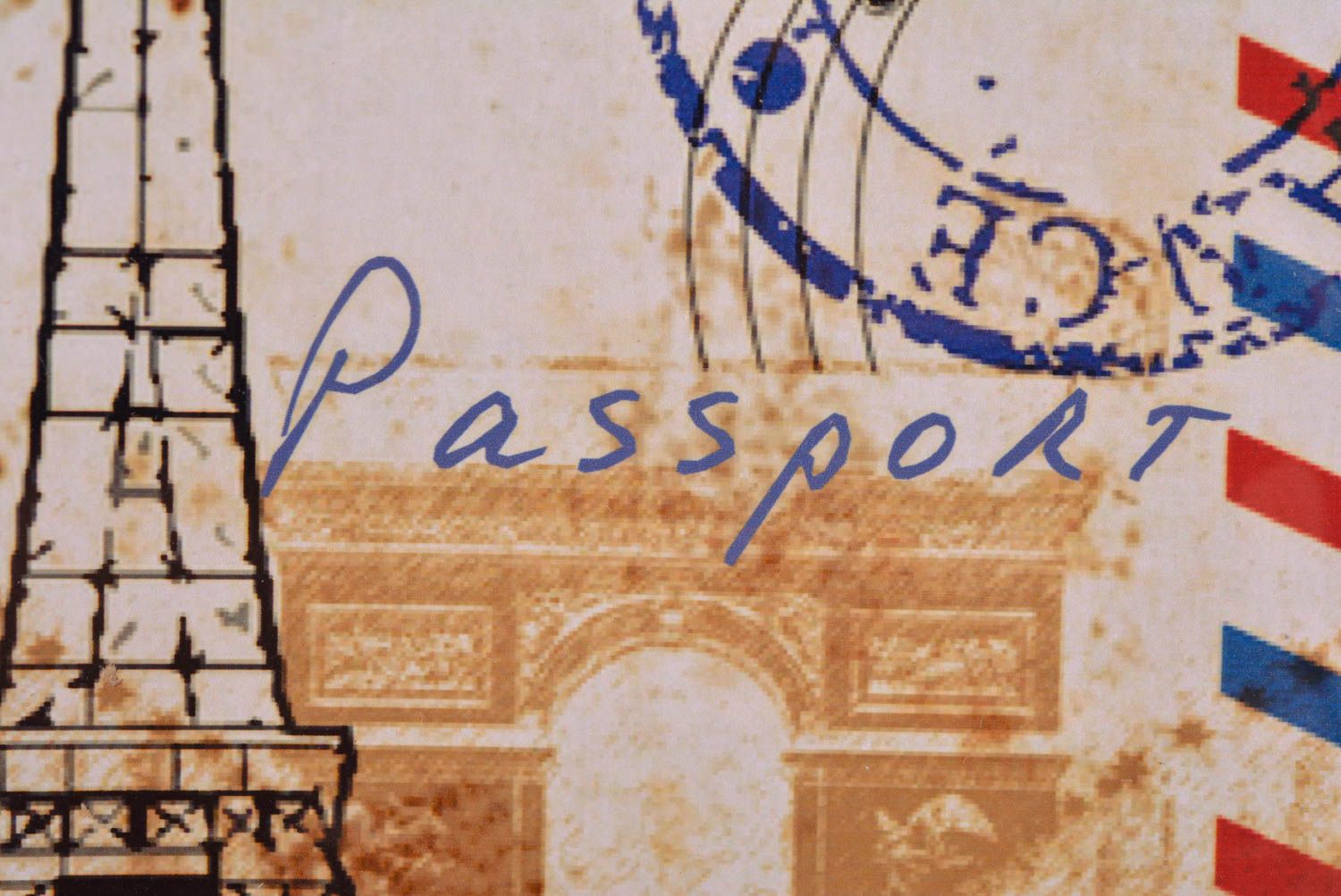 Handmade Reisepass Umschlag Geschenk für Mädchen Pass Schutzhülle Paris Symbole foto 3
