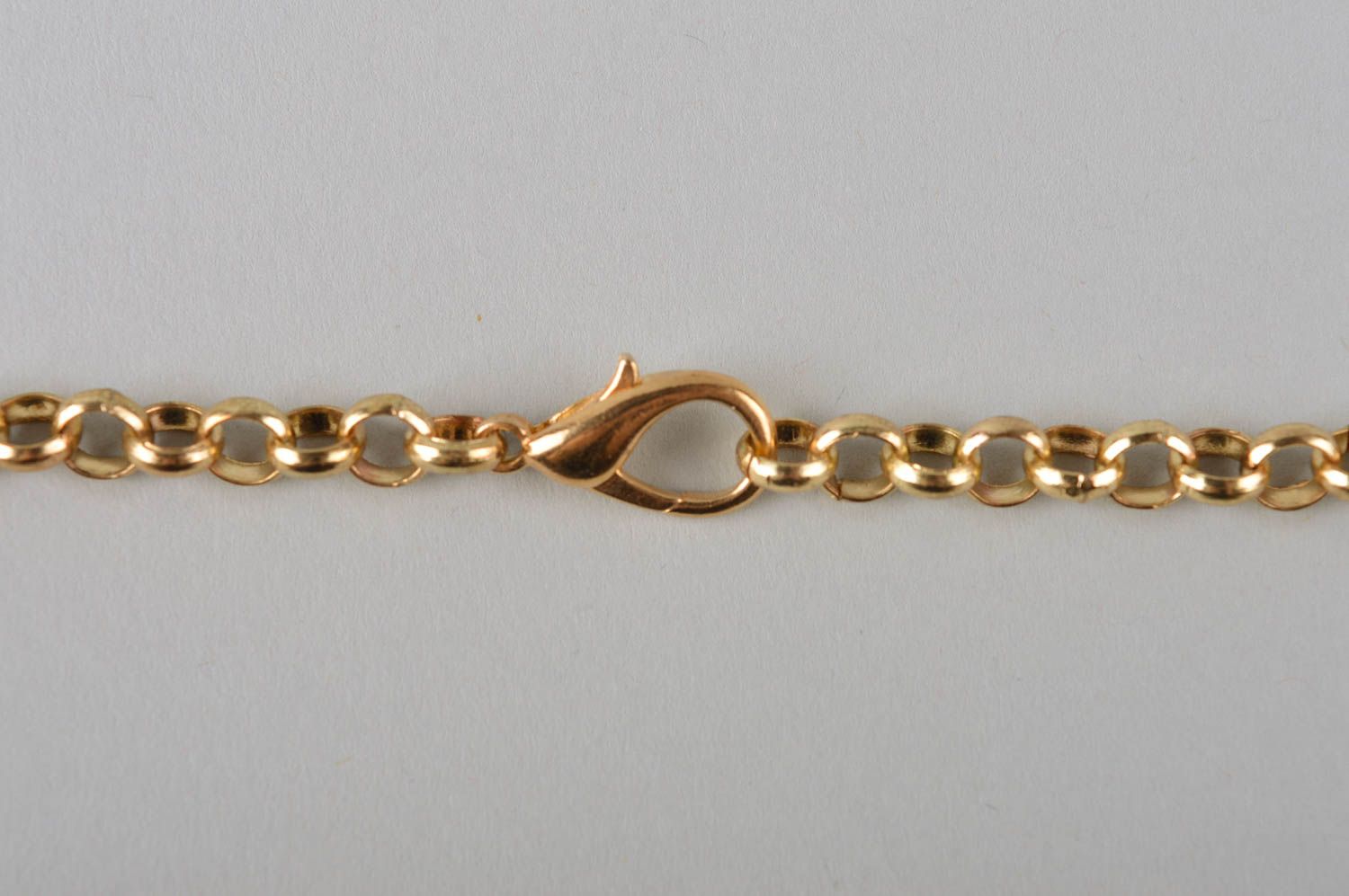 Goldfarbige Halskette aus Rocailles handmade Designer Schmuck Rocailles Kette foto 4