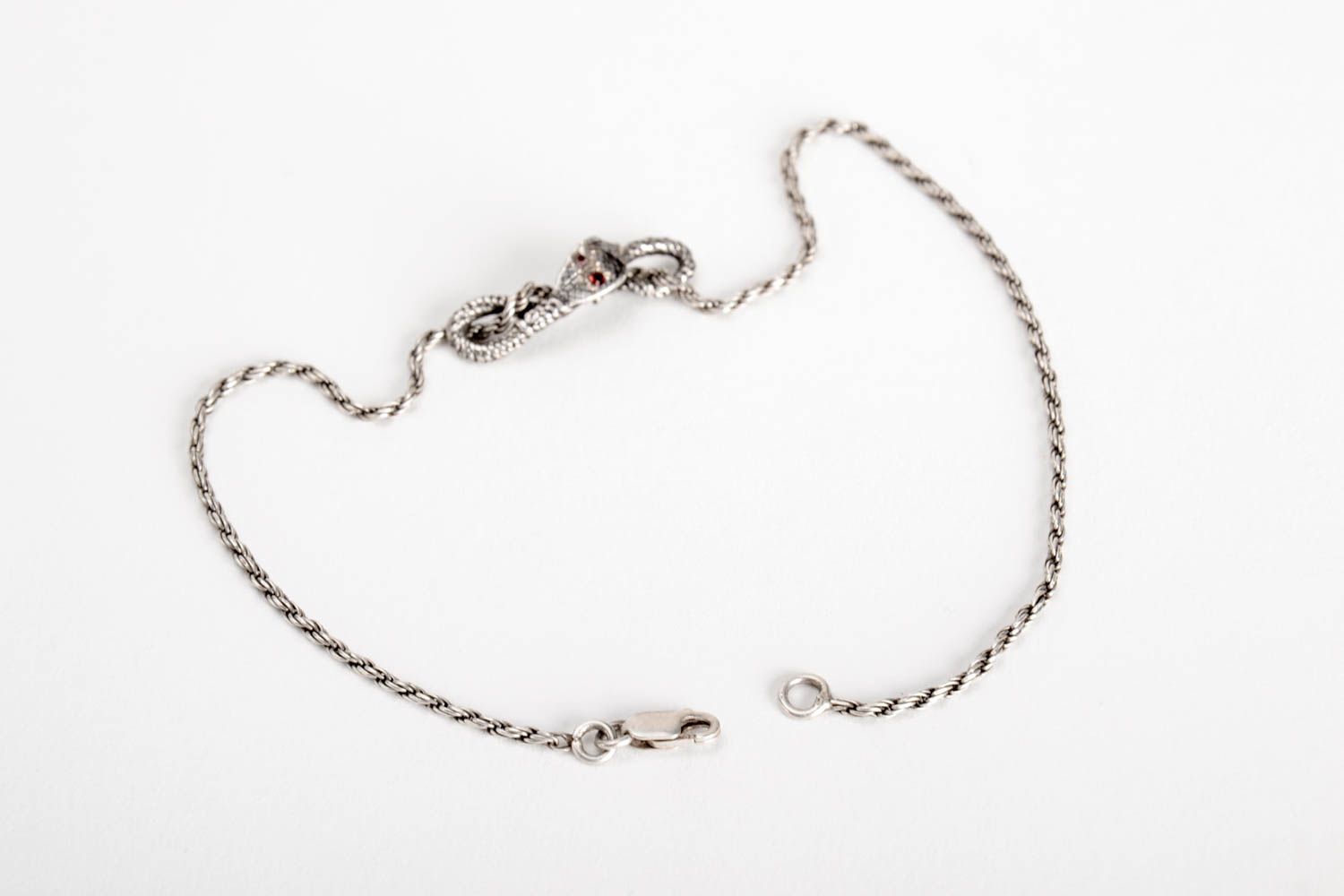 Украшение ручной работы серебряное украшение браслет из серебра змея филигрань фото 5