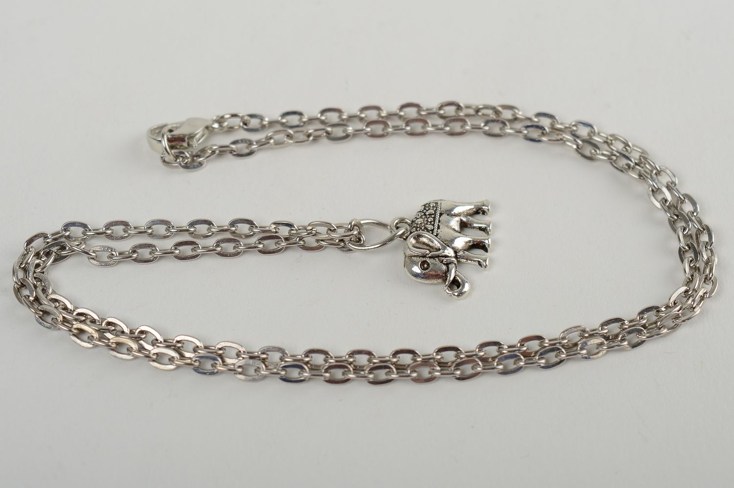 Handmade pendant little elephant metal pendant design accessories women gift photo 4
