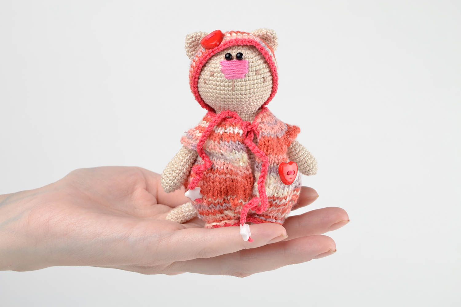 Juguete de peluche hecho a amno animalito tejido a crochet regalo para niños foto 2