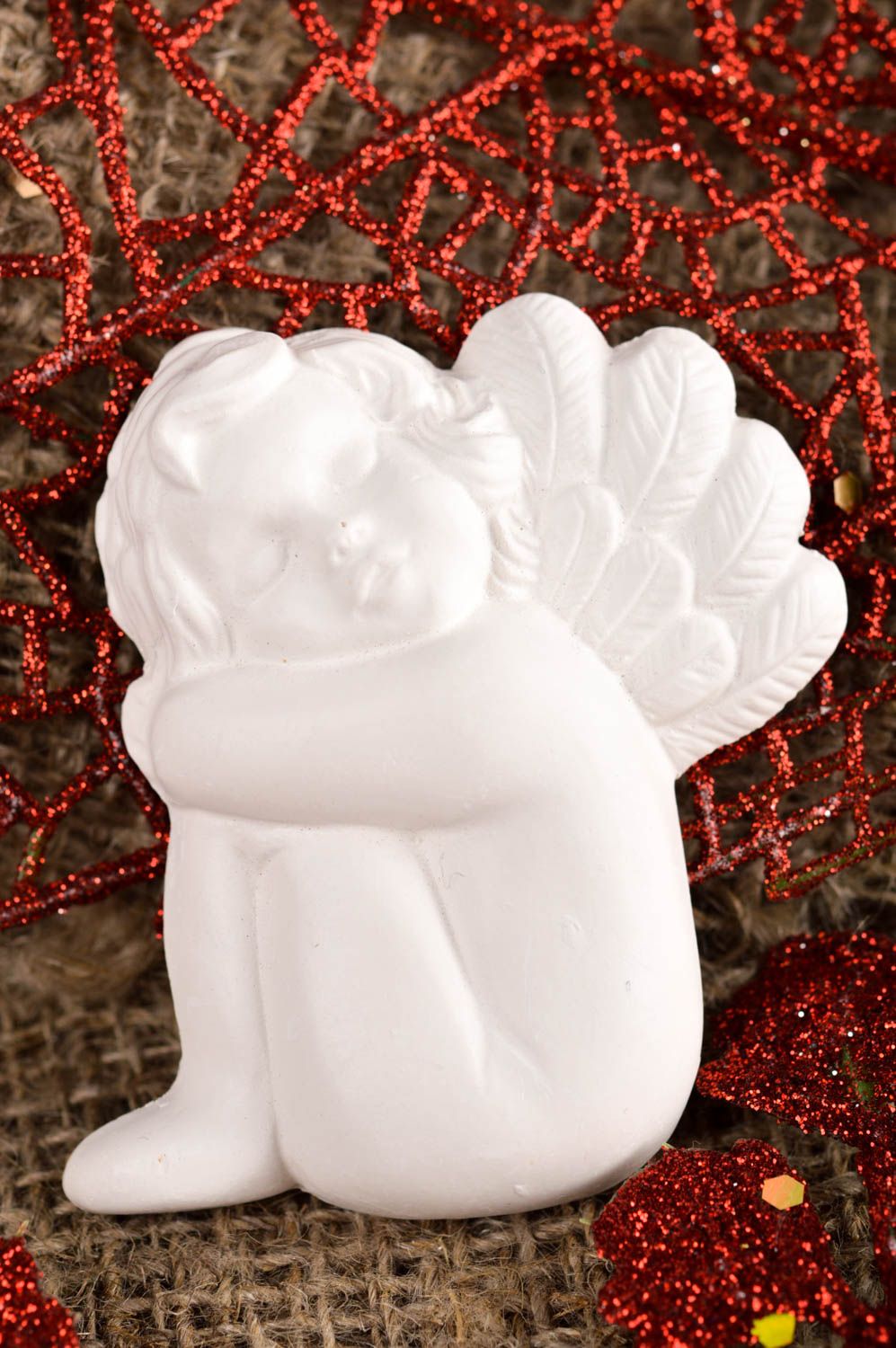 Figura para decorar artesanal decoración de interior elemento decorativo ángel foto 1