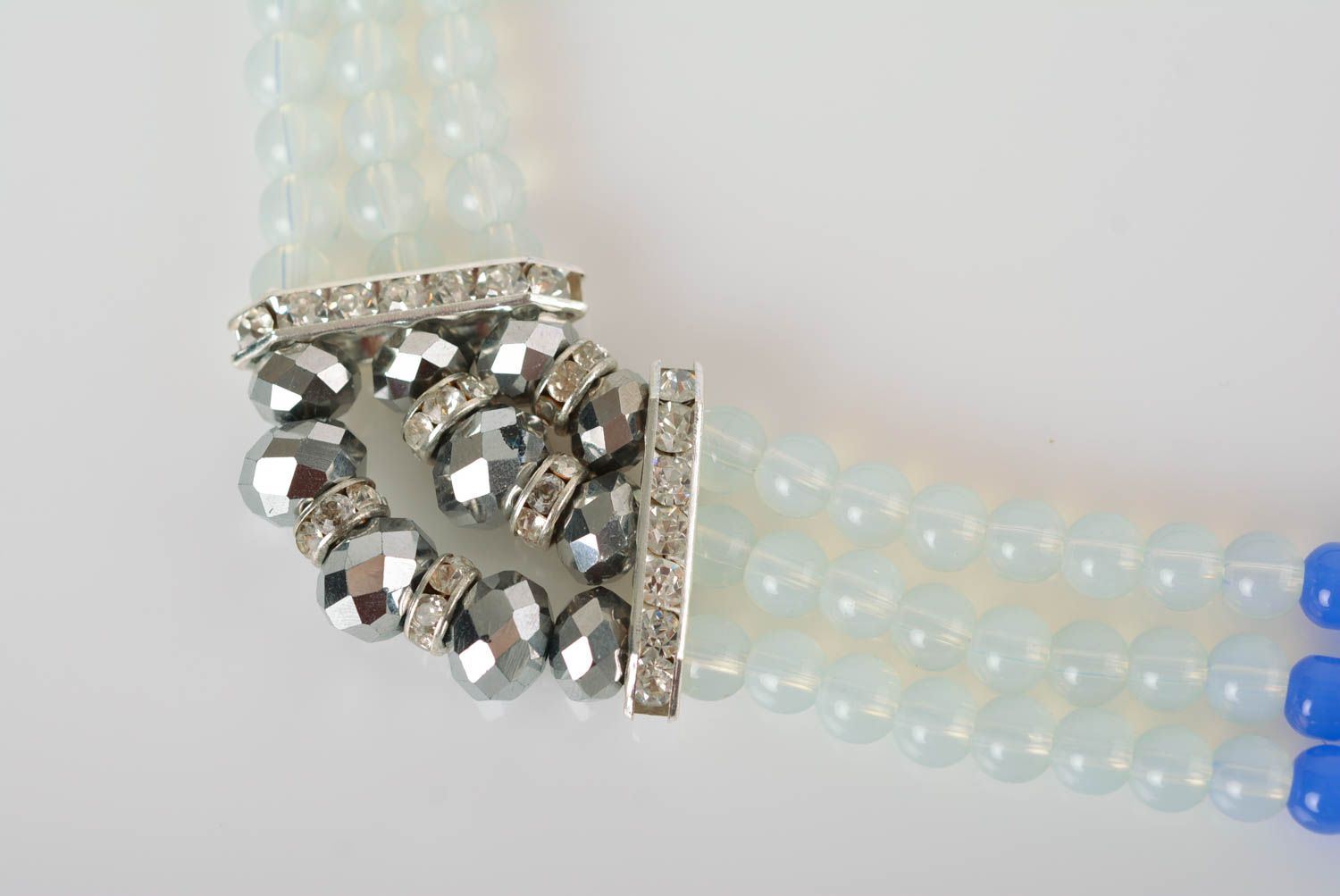 Beautiful handmade beaded necklace artisan jewelry woven bead necklace photo 3
