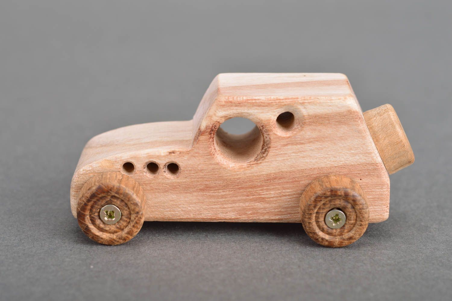 Beautiful unusual handmade eco wooden toy car for children over 6 years old photo 2
