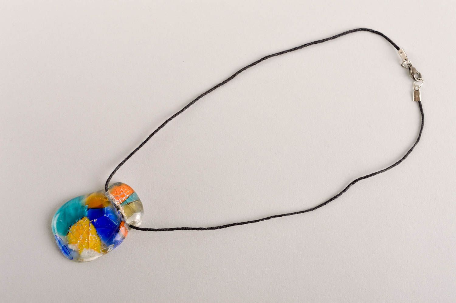 Handmade accessory unusual gift for women glass pendant handmade glass jewelry photo 4