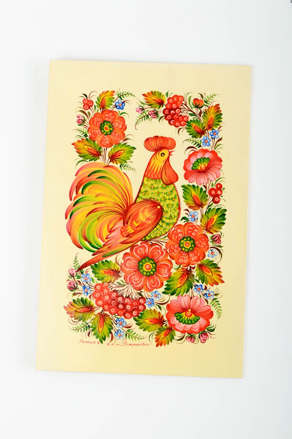 Handmade Deko Bild Wandbild Blumen Geschenkidee für Frau Haus Deko schön grell foto 3