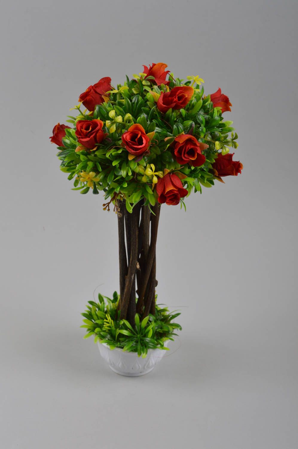 Topiario de flores hecho a mano elemento decorativo regalo original para amigo foto 2