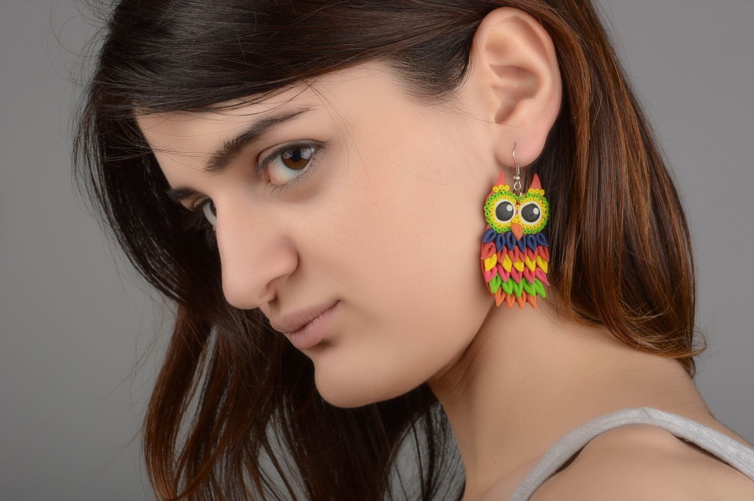 Designer Schmuck Handmade Ohrringe Accessoires für Frauen Damen Ohrringe Eule foto 5