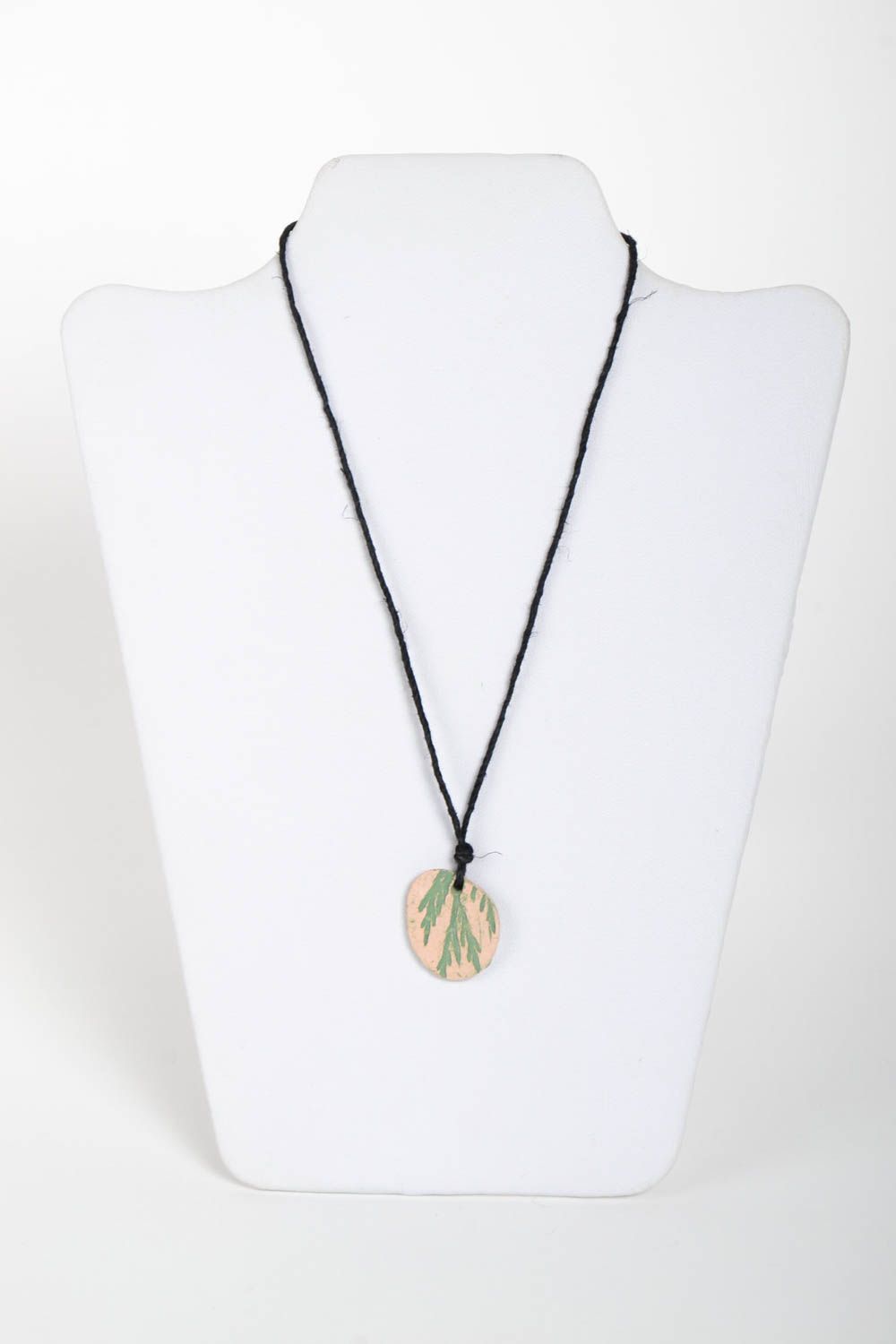 Stylish pendant ceramic neck accessory trendy designer necklace unusual gift photo 2