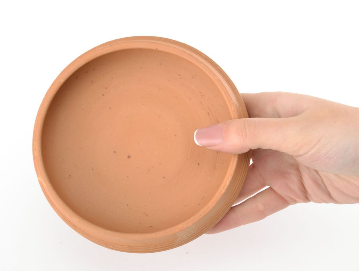 Глиняная тарелка в гончарной технике фото 6