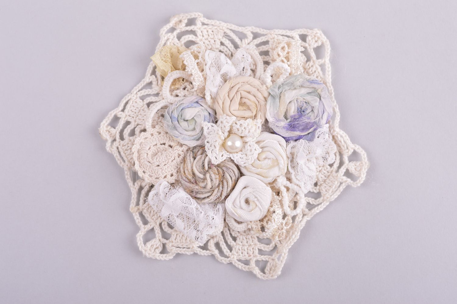 Beautiful handmade crochet napkin home textiles textile napkin for decor only photo 2