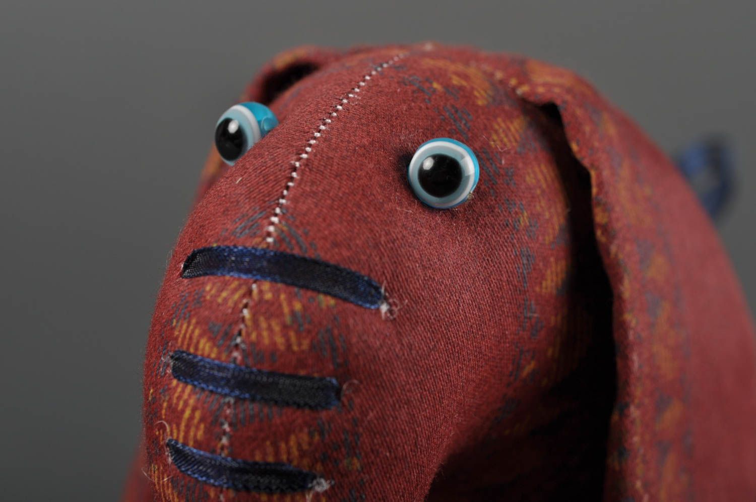 Игрушка ручной работы из ткани интерьерная игрушка слон декор для дома фото 5