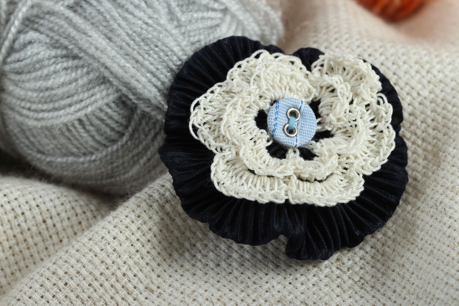 Handmade crochet flower jewelry findings jewelry making supplies small gifts photo 1