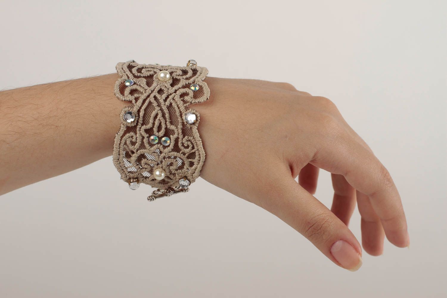 Handcrafted jewelry wrist bracelet lace bracelet unique jewelry gifts for ladies photo 1