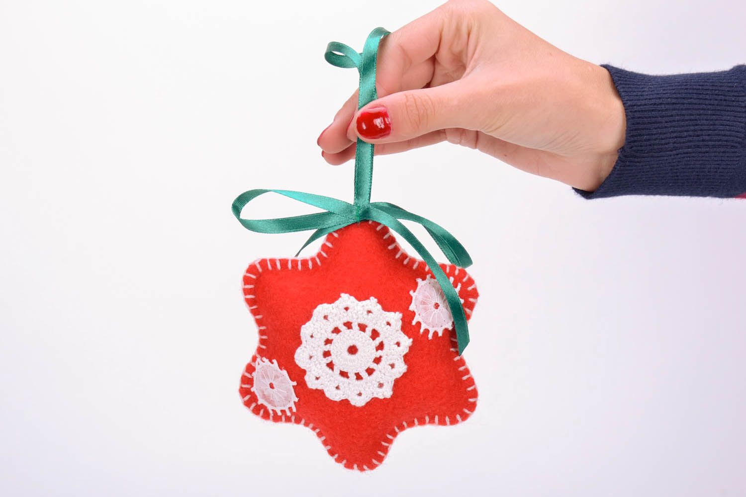 Brinquedo macio para Árvore de Natal feito à mão de algodão para decoração do interior  foto 5