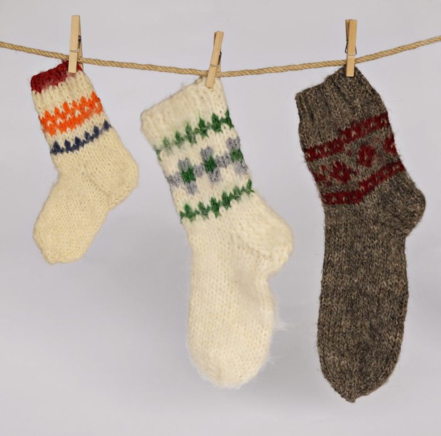 Knitted women's socks made ​​of wool photo 3