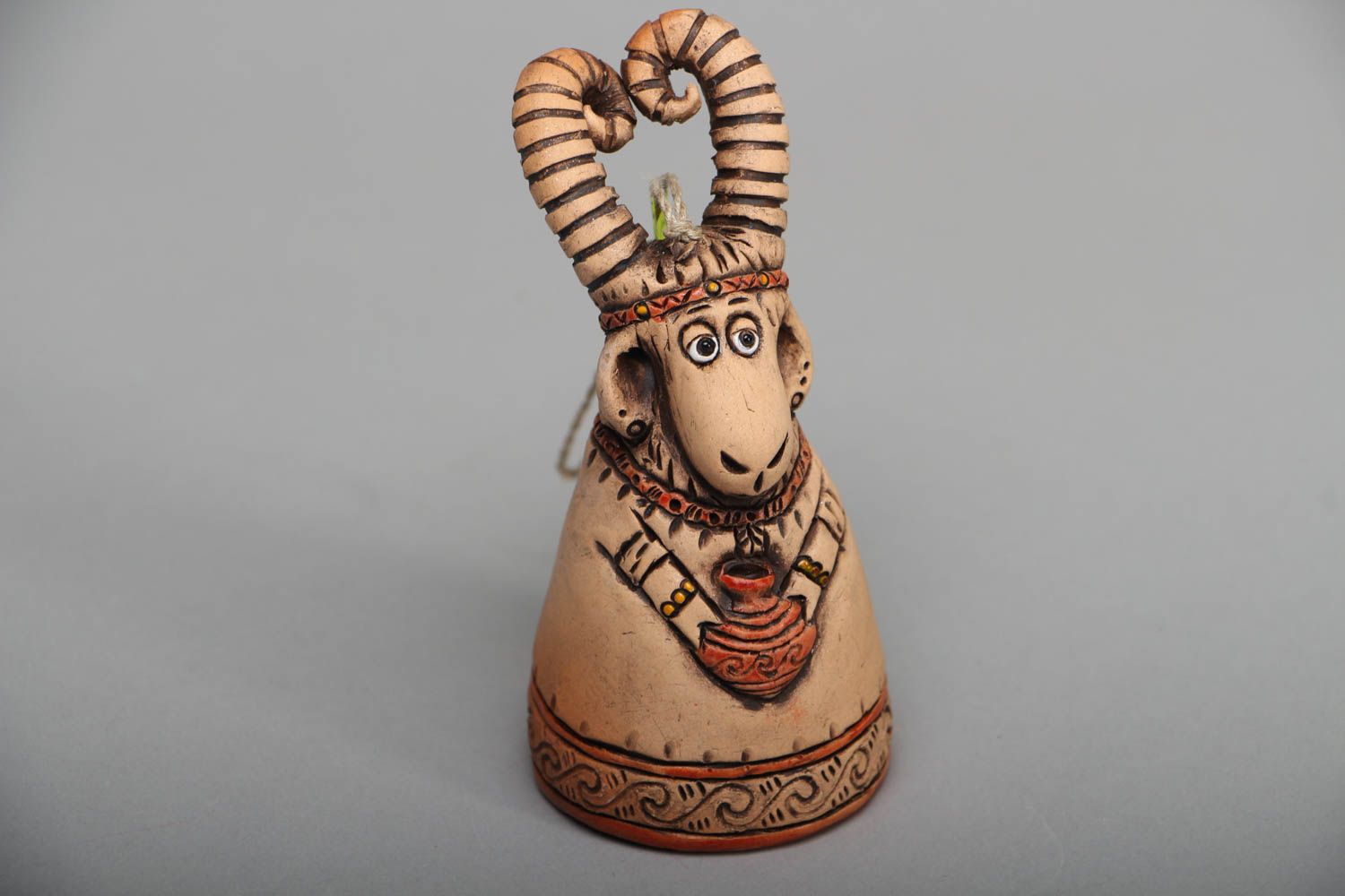 Unusual ceramic bell Goat photo 1