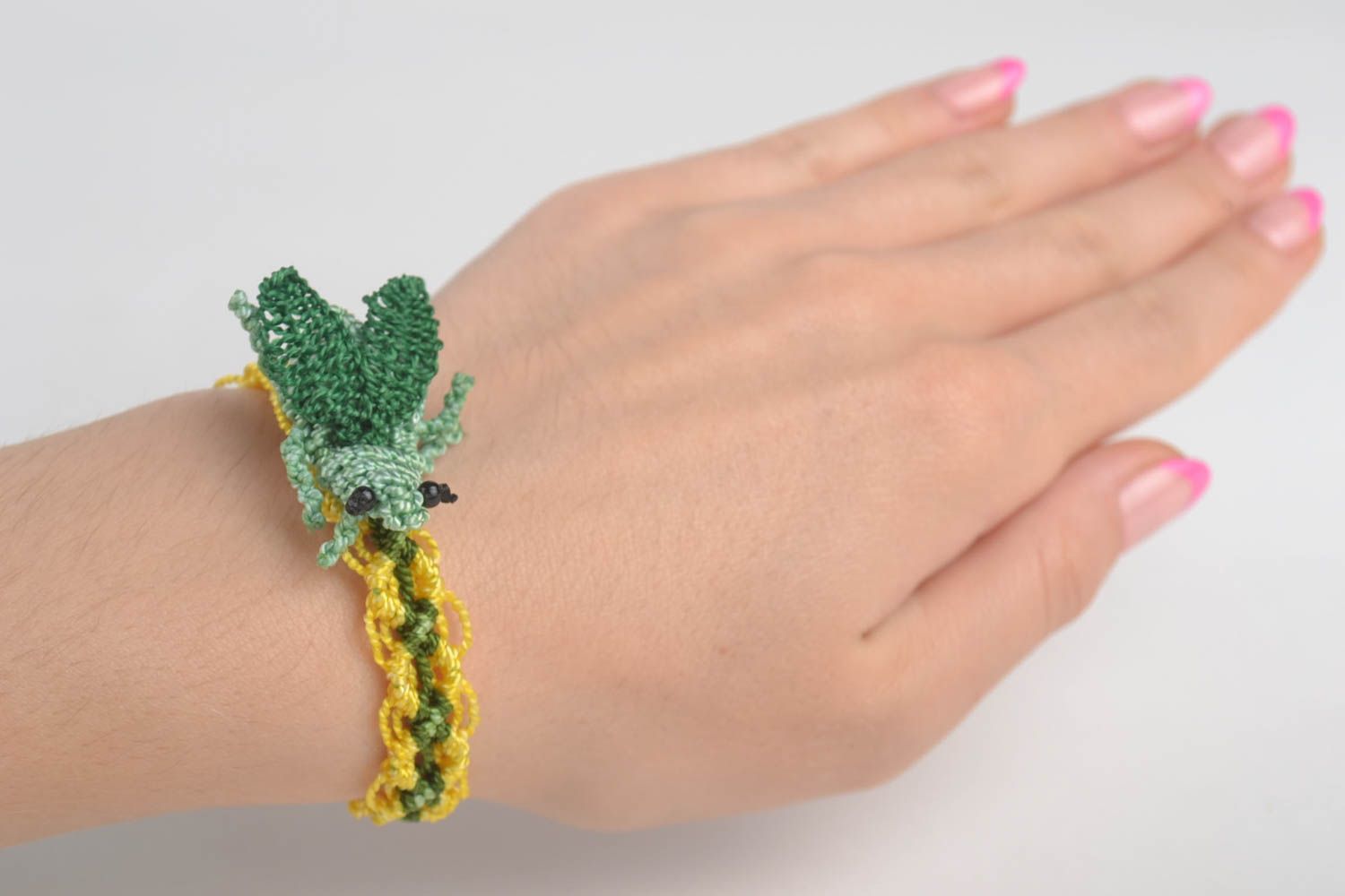 Handmade jewelry macrame jewelry macrame bracelet brooch handmade gifts for her photo 1