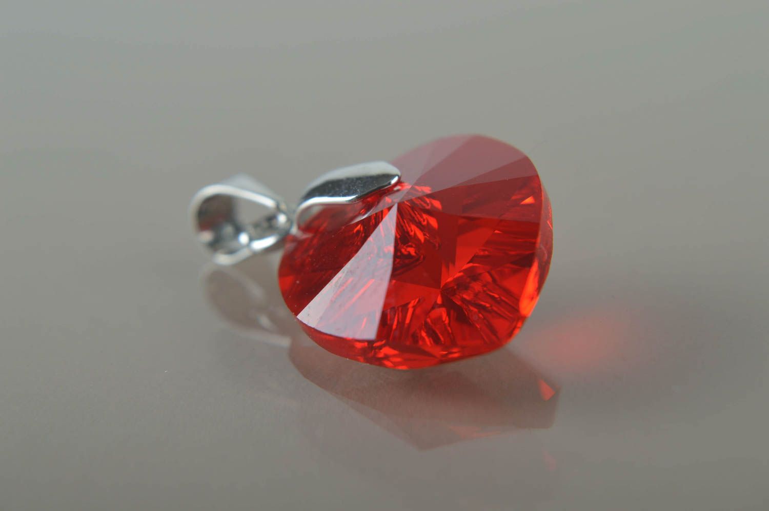 Colgante hecho a mano de cristal rojo accesorio para mujer regalo original foto 5