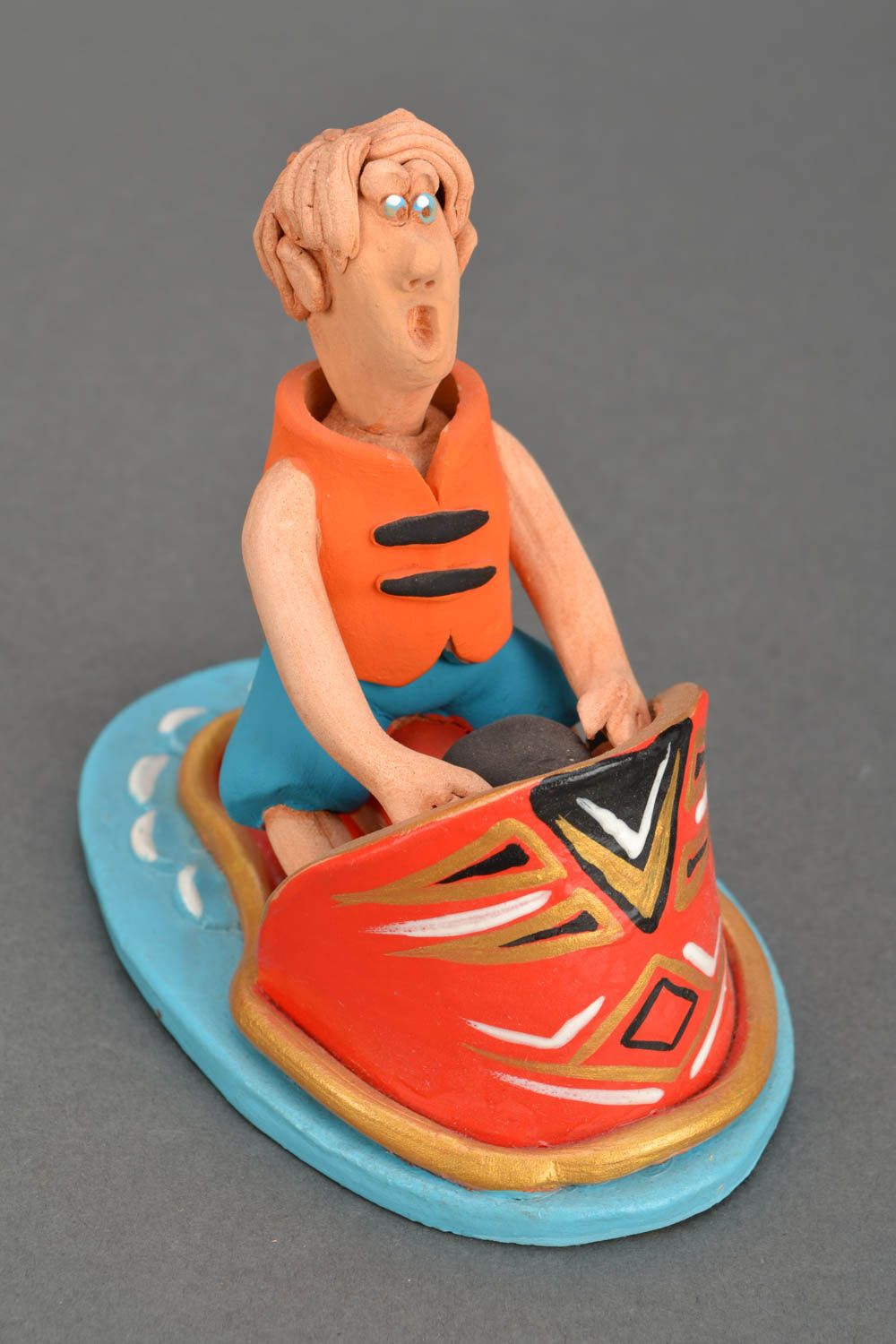 Handmade Figurine Junge mit Jet-Ski foto 1