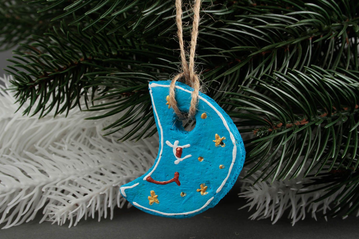 Handmade New year tree decor stylish bright figurine designer Christmas toy photo 1