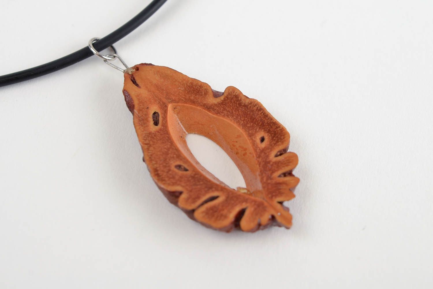 Pendant necklace wooden pendant handmade jewelry fashion accessories gift ideas photo 4