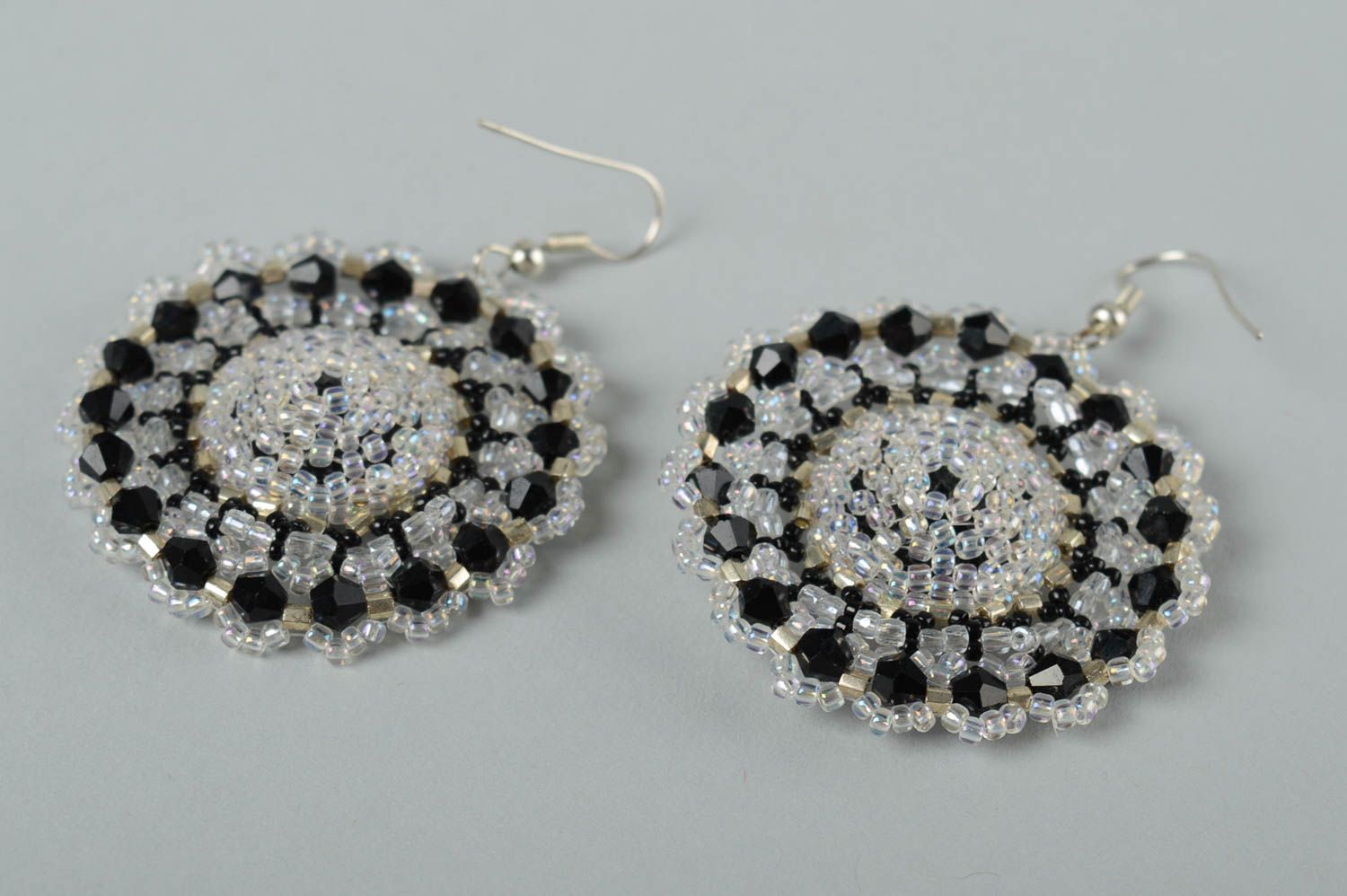 Handmade earrings beaded earrings fashion earrings with charms design jewelry photo 2