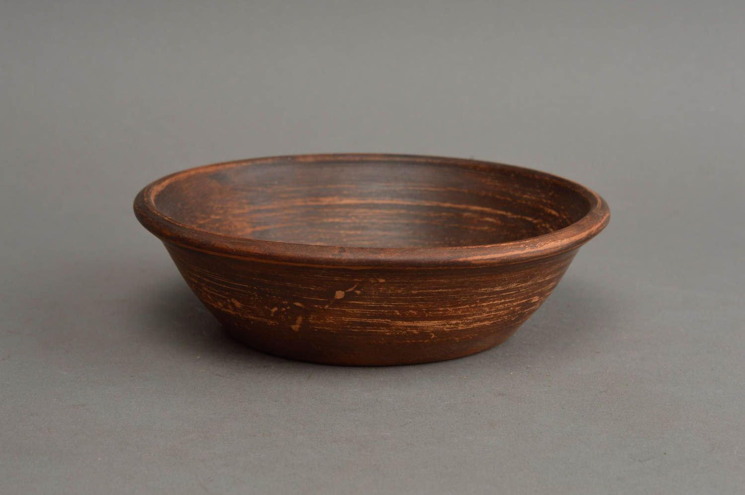 Small handmade designer clay bowl kilned with milk unusual ceramic tableware photo 3