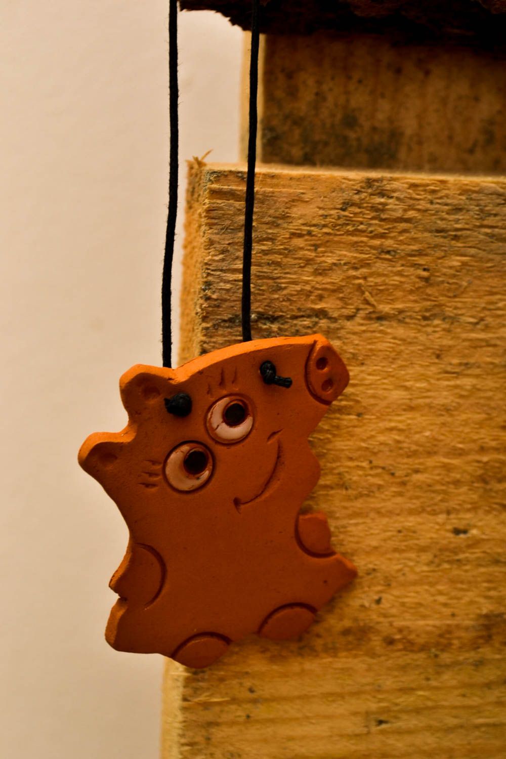 Handmade pendant for children clay pendant unusual accessory gift ideas photo 2