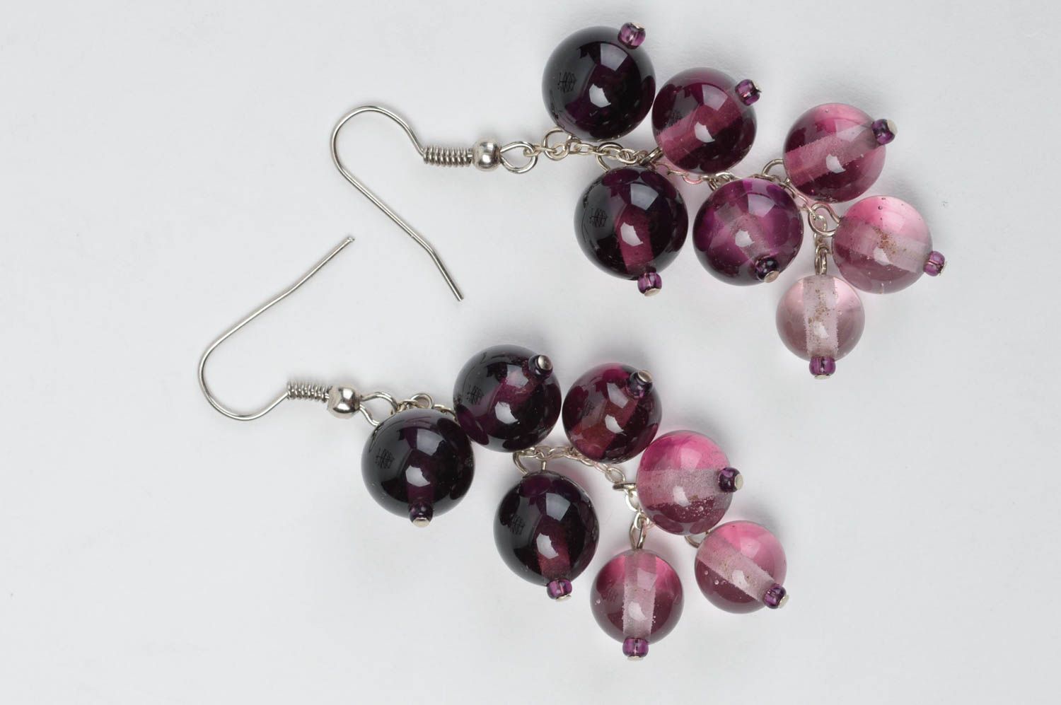Handmade glass earrings cute earrings with charms stylish women present photo 2
