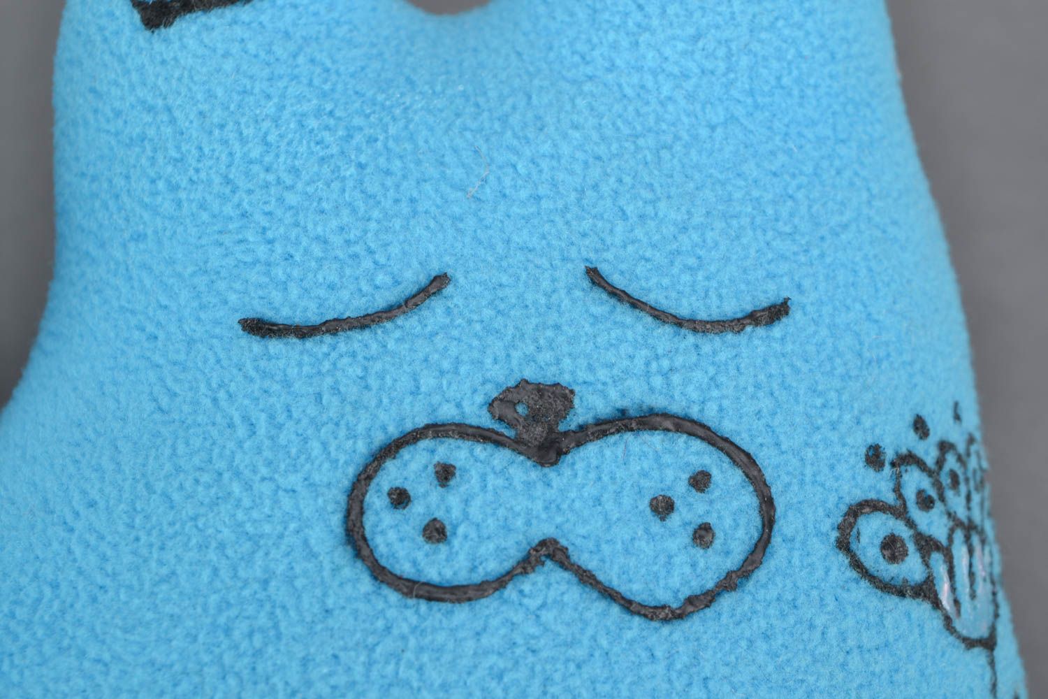 Диванная подушка-игрушка для ребенка Кот голубой фото 3