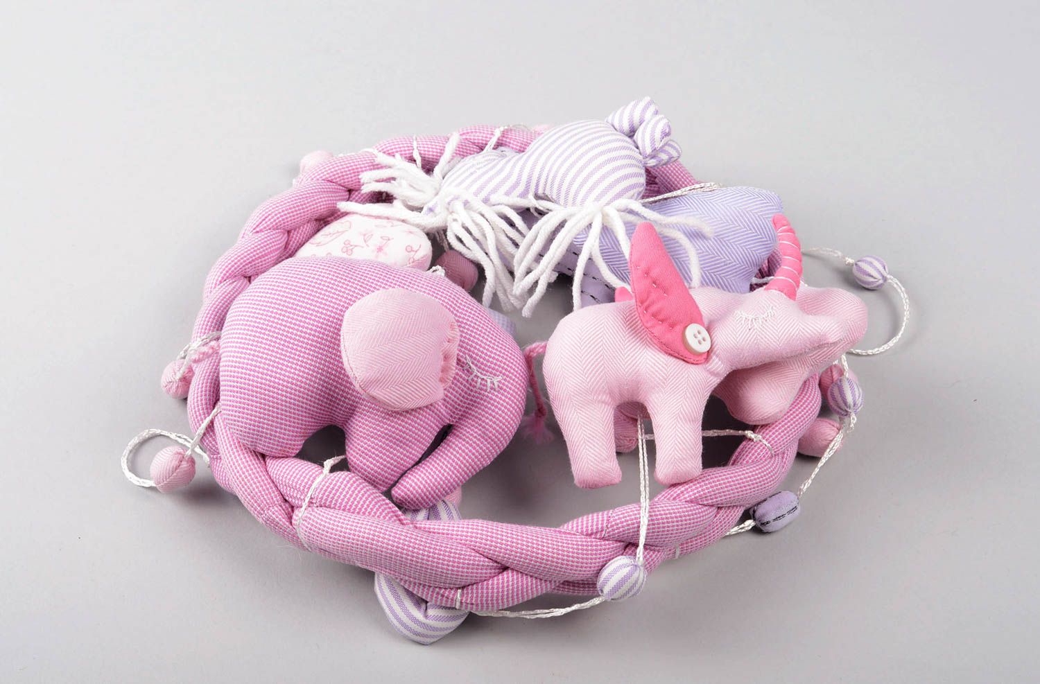 Мобиль на кроватку хэндмэйд игрушка для новорожденного детский мобиль Зоопарк фото 4