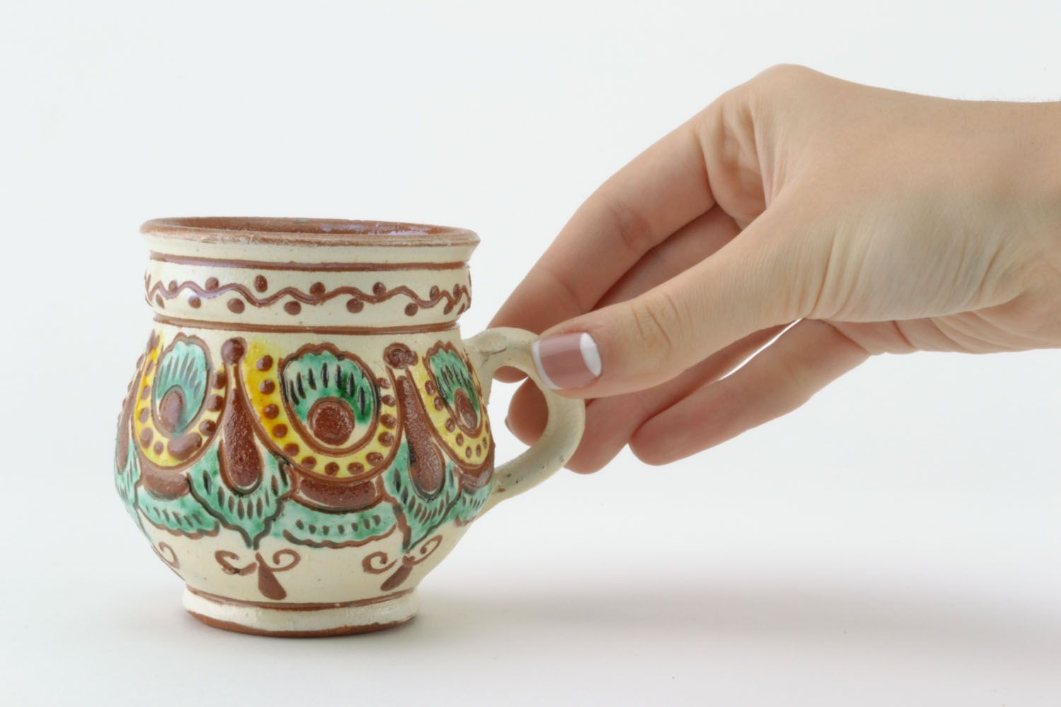 Tasse céramique peinte faite main  photo 2