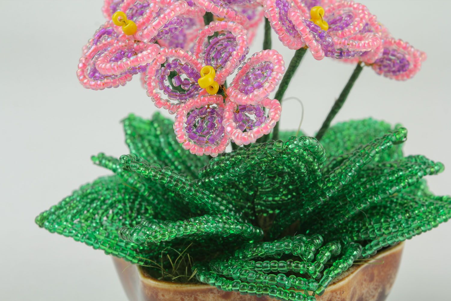 Flores artificiales decorativas de abalorios foto 5