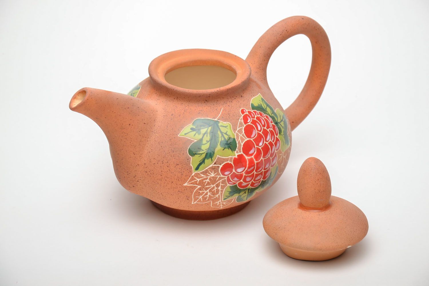 Глиняный чайник ручной работы фото 4