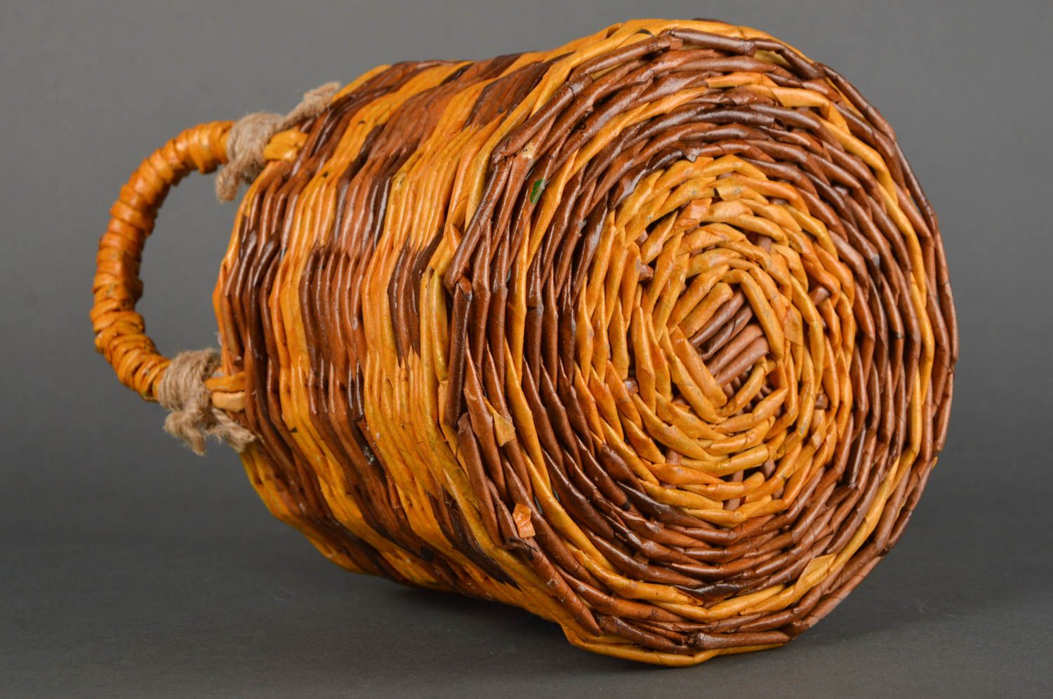 Декор интерьера ручной работы плетеная корзина с ручками подарочная корзина фото 3