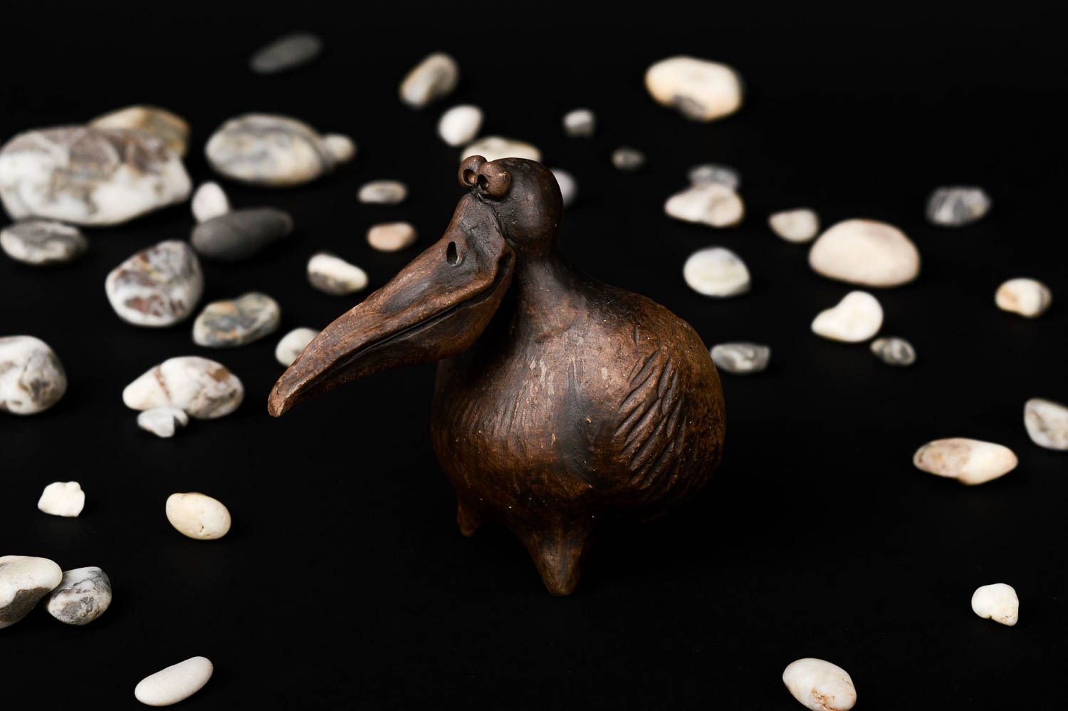 Свистулька из глины handmade игрушка свистулька пеликан оригинальный подарок фото 1