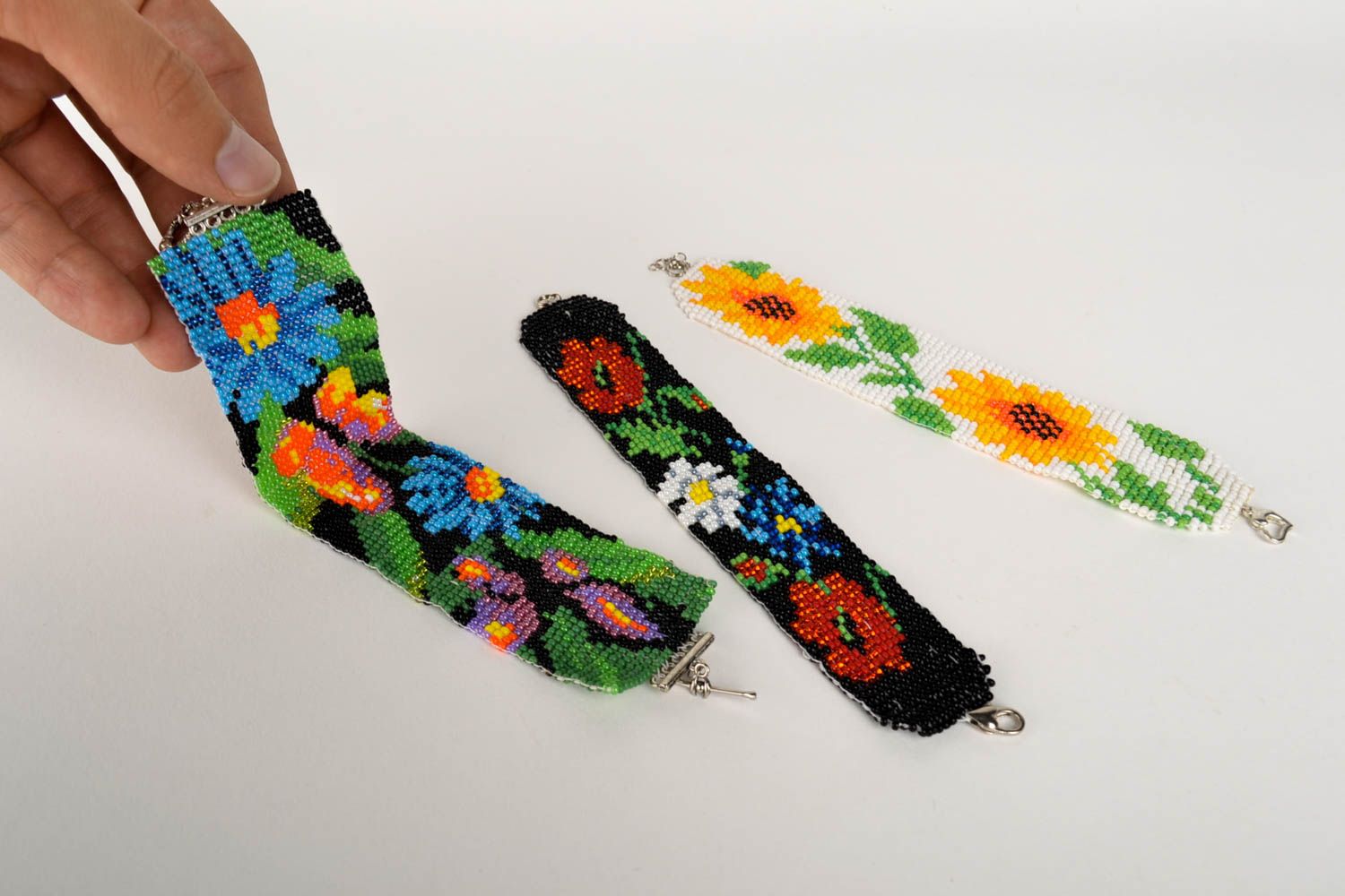 Armbänder aus Glasperlen handmade Designer Schmuck Armbänder für Damen foto 5