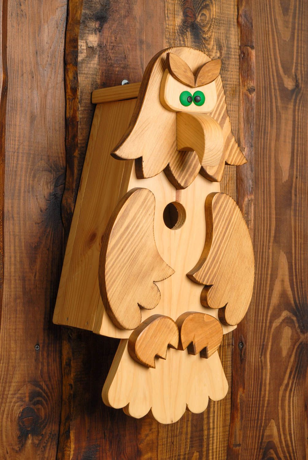Unusual designer wooden birdhouse photo 1
