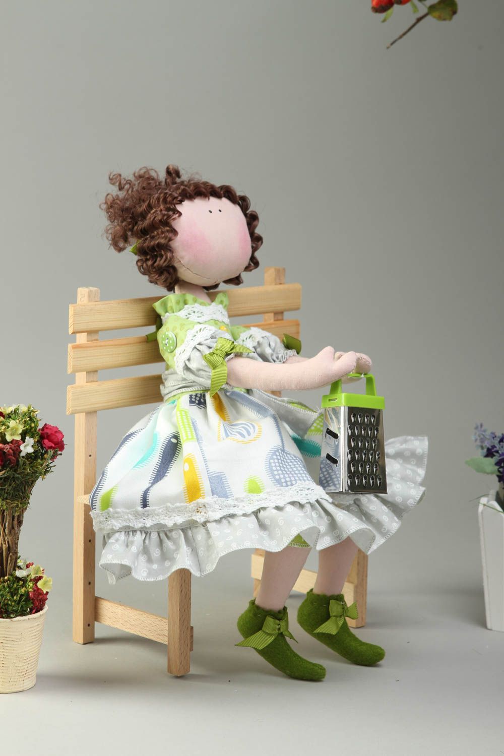 Muñeca de tela artesanal juguete de peluche objeto de decoración de cocina  foto 1